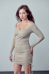 Liana long sleeve slim fit mini dress