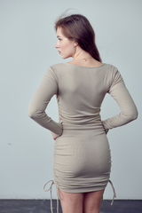 Liana long sleeve slim fit mini dress