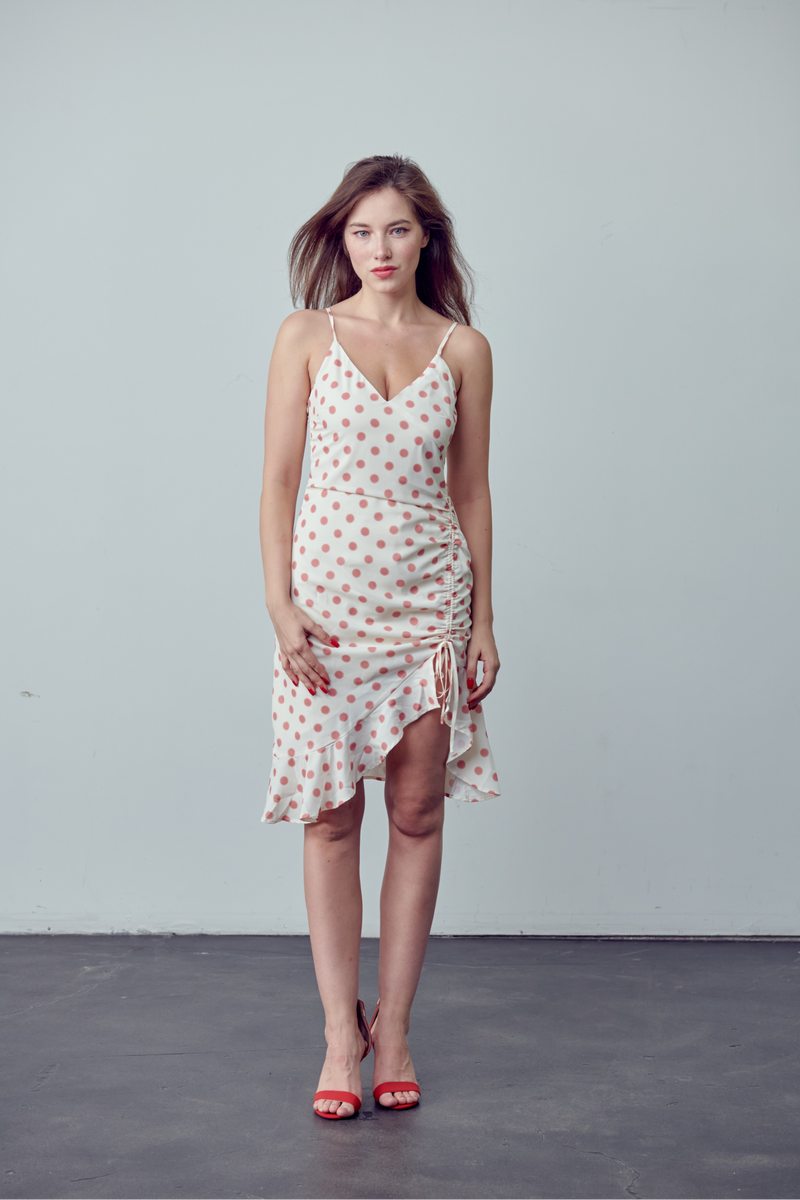 Lorelei pink polka dot dress