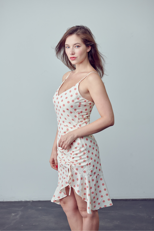 Lorelei pink polka dot dress