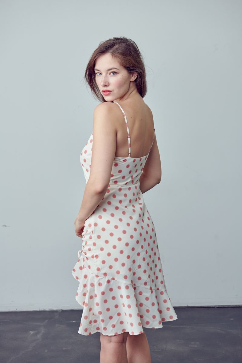 Lorelei pink polka dot dress