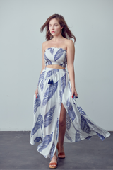 Marceline beach top and skirt set