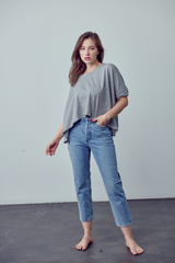 Heather grey loose fit tee