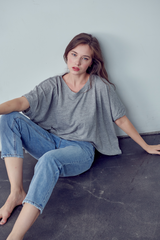 Heather grey loose fit tee