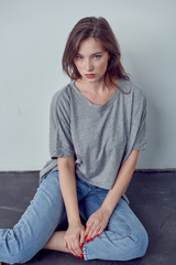 Heather grey loose fit tee