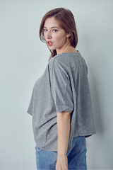 Heather grey loose fit tee