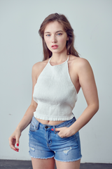 Darby Halter Neck Crop Top