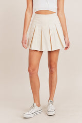 Brielle pleated tennis mini skirt