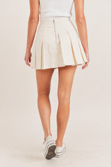 Brielle pleated tennis mini skirt