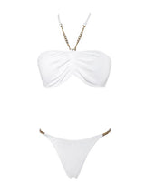 Scarlett White Gold Chain Halter Neck Bikini set