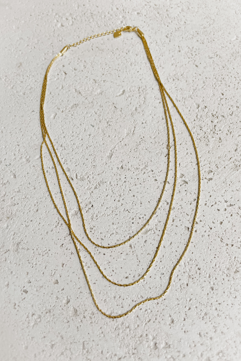 Brielle 24K Gold Plated Link Chain Necklace