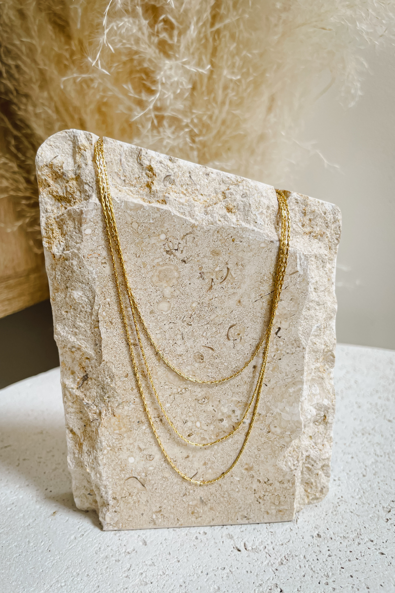 Brielle 24K Gold Plated Link Chain Necklace