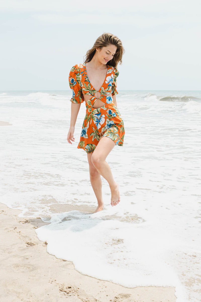 Athena montauk boho print dress