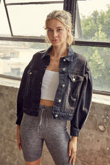 Maia stone wash denim jacket