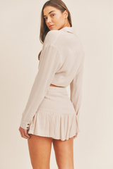 Robyn self-tie top & skort set